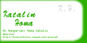 katalin homa business card